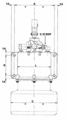 Pièces agricoles - Hydraulique - Pied béquille pompe main 3,3 t