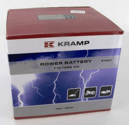 Pièces agricoles - Eclairage - Batterie 12V 10Ah 185A avec pack d'acide Kramp
