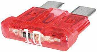 Pièces agricoles - Eclairage - Fusible lame standard 12V 10A longueur 18,8mm rouge pack 10x Hella