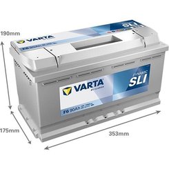 Pièces agricoles - Eclairage - Battery 12V 90Ah 720A F6 VARTA Dynamic SLI