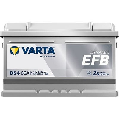 Pièces agricoles - Eclairage - Battery 12V 65Ah 650A D54 VARTA Dynamic EFB