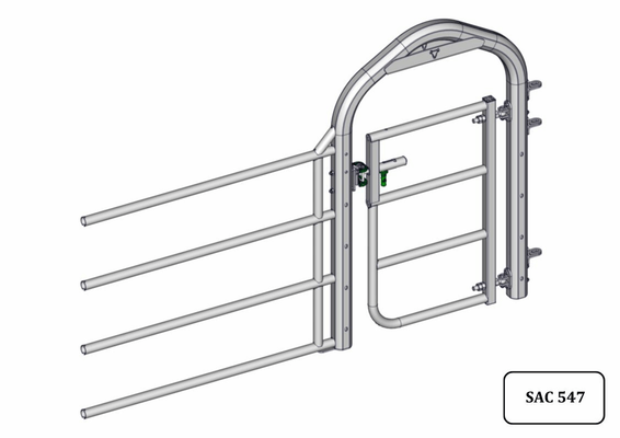 Materiels - Cage de contention - PACK DE 6 AVANT EX4 PASSAGE LARGE AVEC PORTILLON CINTRE
