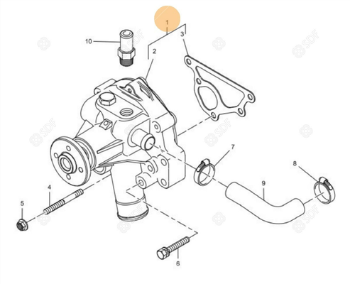 Pièces agricoles - Pieces moteur - pompa acqua