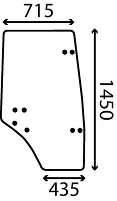 Pièces agricoles - Tracteur pièce adaptable - Vitre de porte