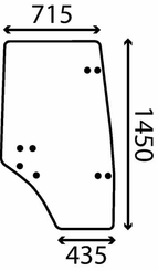 Pièces agricoles - Tracteur pièce adaptable - Vitre de porte