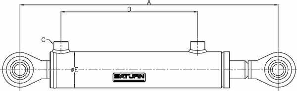 Pièces agricoles - Hydraulique - Barre de poussée hydraulique cat 1/1