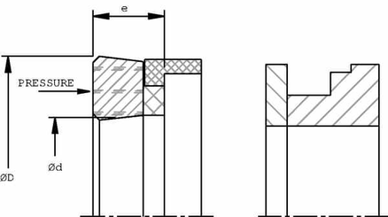 Pièces agricoles - Roulements - Joint pist. 90x70x13,5 B-WA+KR