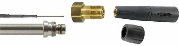 Pièces agricoles - Hydraulique - Adaptateur K-Lock filetage femelle TR20 x filetage mâle M18, laiton