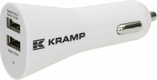 Adaptateur de voiture pôle double USB blanc