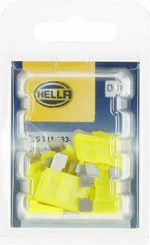 Pièces agricoles - Electricité - Fusible lame standard 12V 20A longueur 18,8mm jaune pack 10x Hella