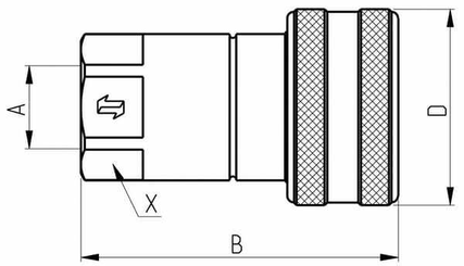Pièces agricoles - Hydraulique - Raccord rapide femelle 1 1/2" - 1 1/2" BSP