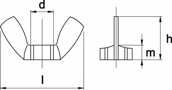 Pièces agricoles - Fasteners - Ecrou papillon M3 inox A2 AM