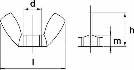 Pièces agricoles - Fasteners - Ecrou papillon M3 inox A2 AM