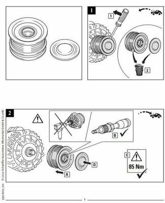 Pièces agricoles - Tracteur pièce adaptable - Embrayage roue libre alternateur