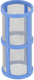 Cartouche filtrante 50 mesh bleu avec joints toriques