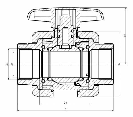 Pièces agricoles - Hydraulique - Robinet en PVC DID 3/8" x 3/8"