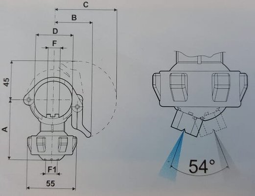 Pièces agricoles - Pièce Pulvérisateur - Porte-buses Handlock 1/4"