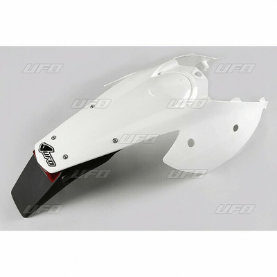 Pièces Quad & Motos - Plastiques - Garde-boue arrière + support de plaque avec feu UFO blanc KTM
