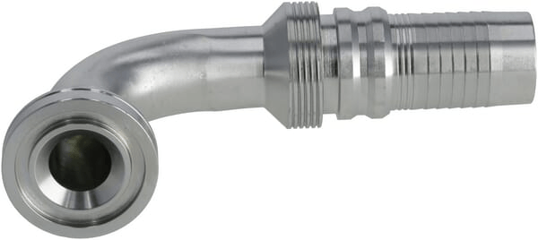 Pièces agricoles - Hydraulique - Raccord à sertir 4SH-DN32 avec flasque ø47,6 mm 90°