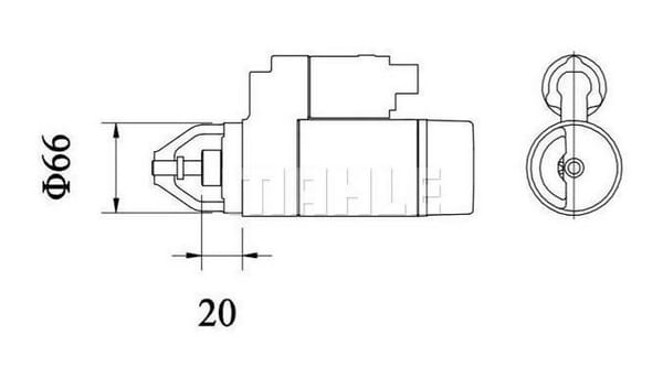 Pièces agricoles - Eclairage - Démarreur 12V, 1kW, 9 dents, CW,Mahle