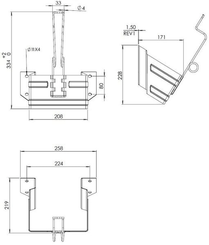 Pièces agricoles - Pièce divers - Support de cale de roue Begin® pour E53 / grand