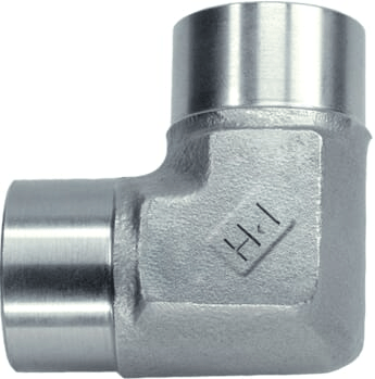 Pièces agricoles - Hydraulique - Adaptateur coudé 1-1/2" BSP SS