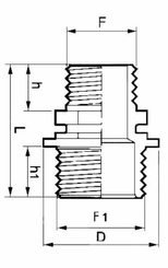 Pièces agricoles - Pièce Pulvérisateur - Embout réd. M/M 1"x3/4"