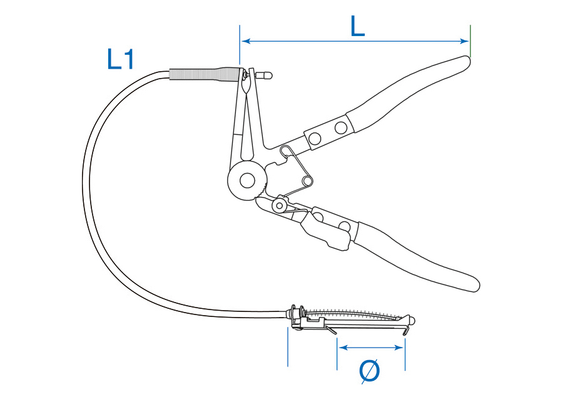Outils - Outils divers - Pinces pour colliers 12-53mm auto-serrants L: 630mm