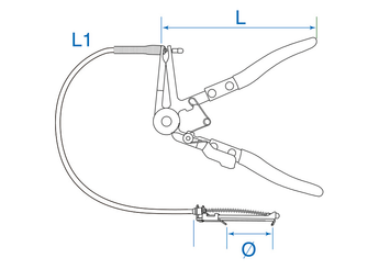 Outils - Outils divers - Pinces pour colliers 12-53mm auto-serrants L: 630mm