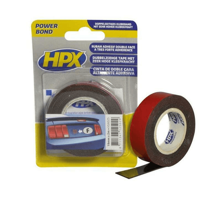 Pièces Quad & Motos - Outillage - Ruban adhésif double face HPX noir 19mm x 2m