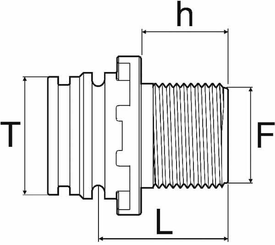 Pièces agricoles - Pièce Pulvérisateur - Nipple de calibration 1" mâle T4