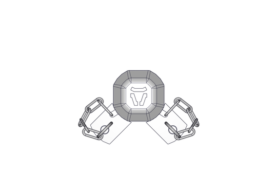 Materiels - Cage de contention - PACK DE 25 POTEAUX TREFLE 2DL EN ANGLE D.102MM L.2.13M