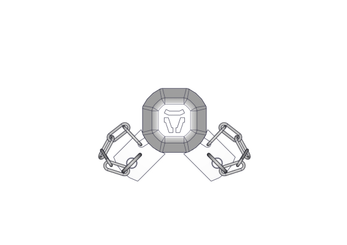 Materiels - Cage de contention - PACK DE 25 POTEAUX TREFLE 2DL EN ANGLE D.102MM L.2.13M