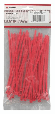 Pièces agricoles - Fasteners - 50 serre-câbles 3,6x140mm rouge,50pcs