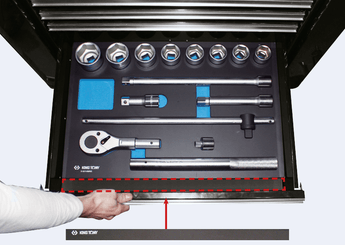 Outils - Outils divers - Calage 564x25mm pour tiroirs de servante KT