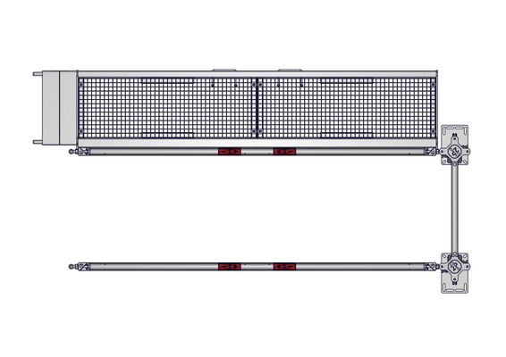 Materiels - Cage de contention - RALLONGE DE COULOIR FIXE SUR PLATINE 3M