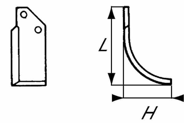 Pièces agricoles - Travail du sol - Lame de fraise d. p/ Goldoni