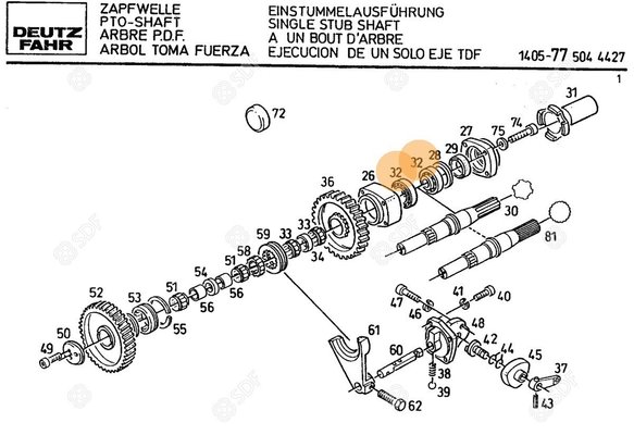 Pièces agricoles - Roulements - ROULEMENT Deutz-Fahr origine