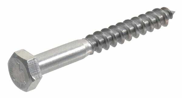 Pièces agricoles - Fasteners - Vis à bois, Ø 12x100, hexagonal, acier inoxydable, tirefond