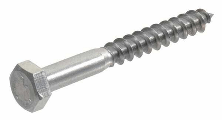 Pièces agricoles - Fasteners - Vis à bois, Ø 12x100, hexagonal, acier inoxydable, tirefond
