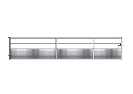 Materiels - Cage de contention - PACK DE 7 PORTE HERBAGE SEMI-GRILLAGEE L.6.13M