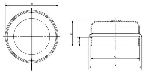 Pièces agricoles - Pièce divers - Capuchon de moyeu ?90,6mm pour roulement 30210/32210