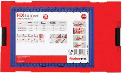 Pièces agricoles - Fasteners - FixTainer Chevilles tous matériaux DuoPower / Boite de 210