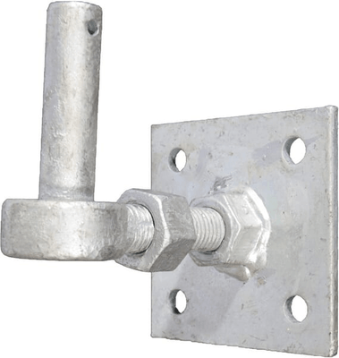Pièces agricoles - Fasteners - Gond réglable sur plaque Ø19x65 100x100