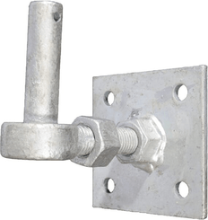 Pièces agricoles - Fasteners - Gond réglable sur plaque Ø19x65 100x100