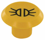 Symbole, feu de stationnement, rond, jaune