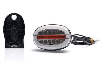 Pièces agricoles - Eclairage - Feu avant multifonction LED, ovale, avec répétiteur, 12-24 V, 136,4 x 91 x 40 mm