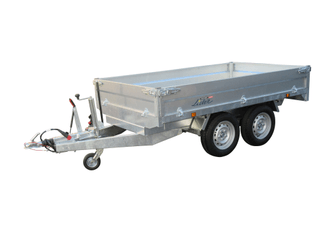 Materiels - Remorque voiture - BENNE 256x148x30 freinée roues dessous PTAC : 2500 kg