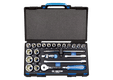 Coffret de douilles et accessoires1/2" 6 pans EVAWAVE - 23 pièces