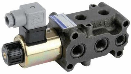 Pièces agricoles - Hydraulique - Vanne de régulation 6/2, 1/2 24 VCC. Compatible avec les brides.